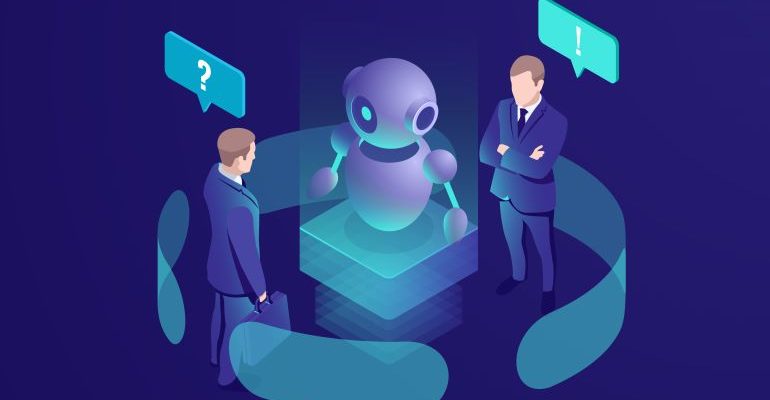 Chat bot system with businessmen