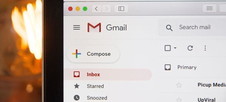 Gmail home page.